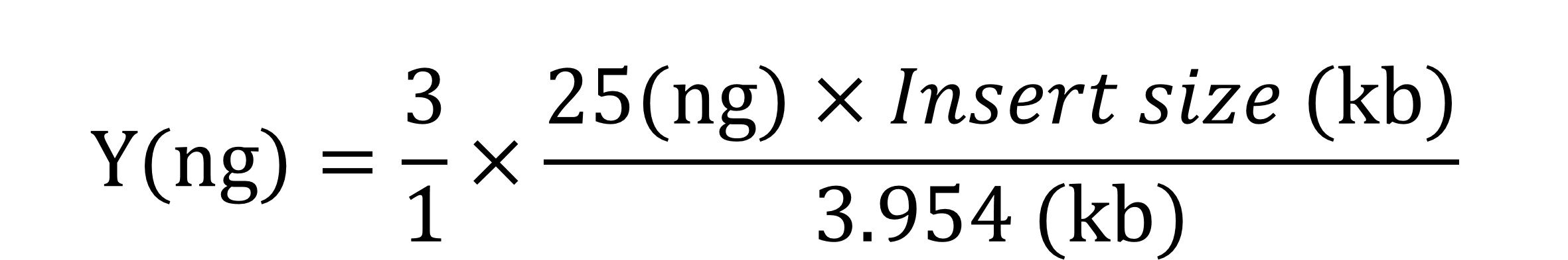 vector insert ligation ratio