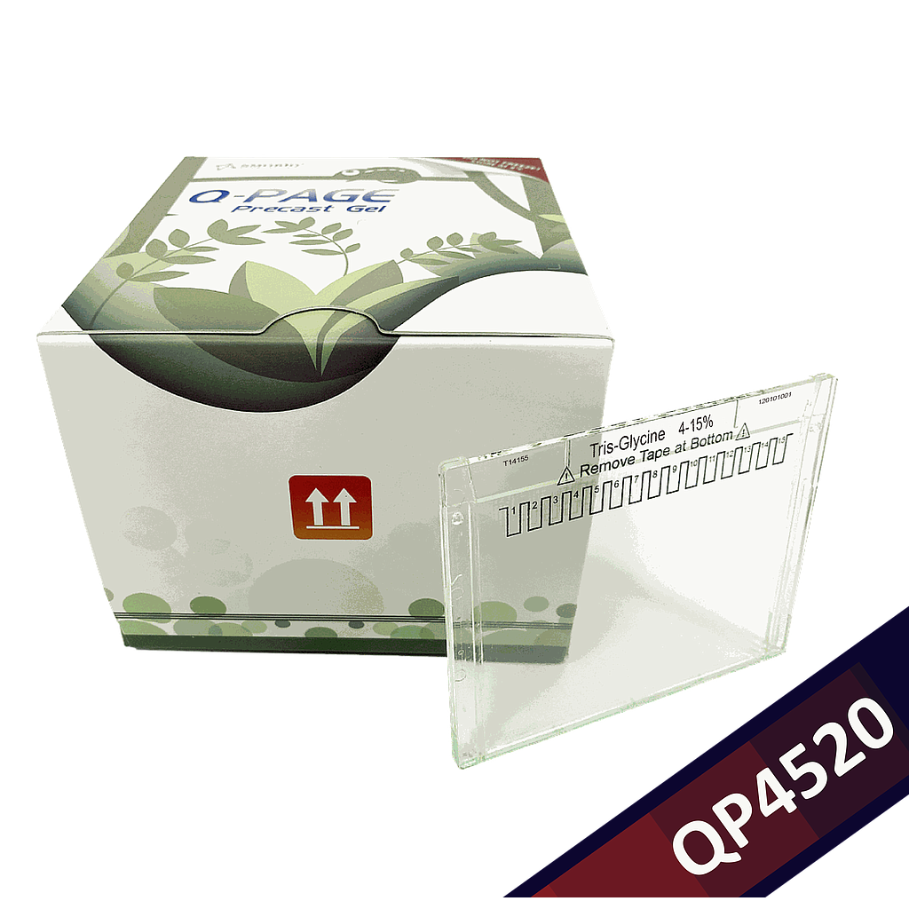 [QP4520] Q-PAGE™ TGN Precast Gel (Mini, 15 wells, 4-15%), 10 gels